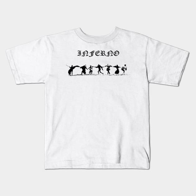 Inferno - White Kids T-Shirt by Vortexspace